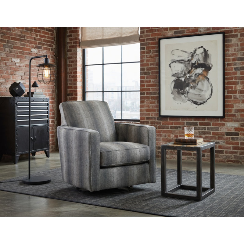 Fauteuil pivotant en polyester Ballina, 100 % polyester - gris anthracite