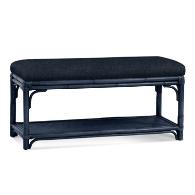 Summer Retreat Wicker Shelf Storage Bench