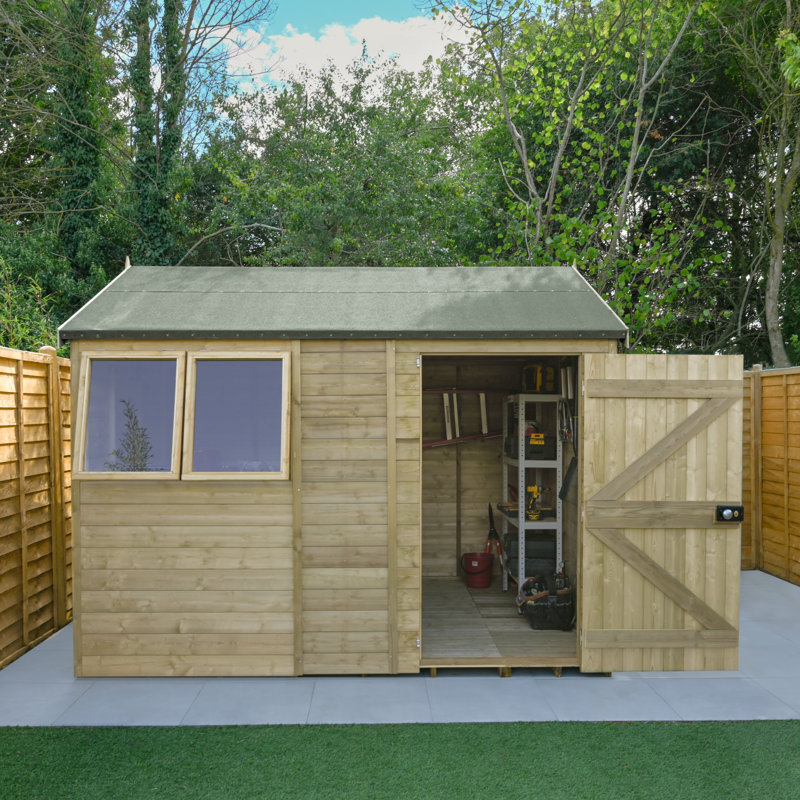 Timberdale 10 x 6 Reverse Apex Shed, Yes