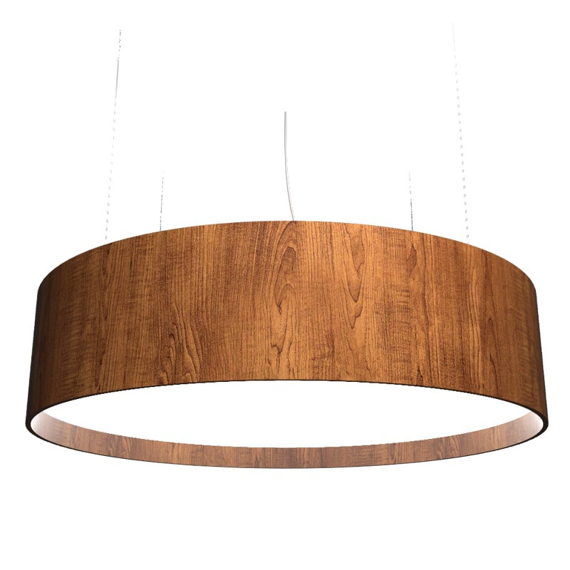 Cilíndrico 1 - Light LED Chandelier, Imbuia, 9.75" H x 31.2" W x 31.2" D