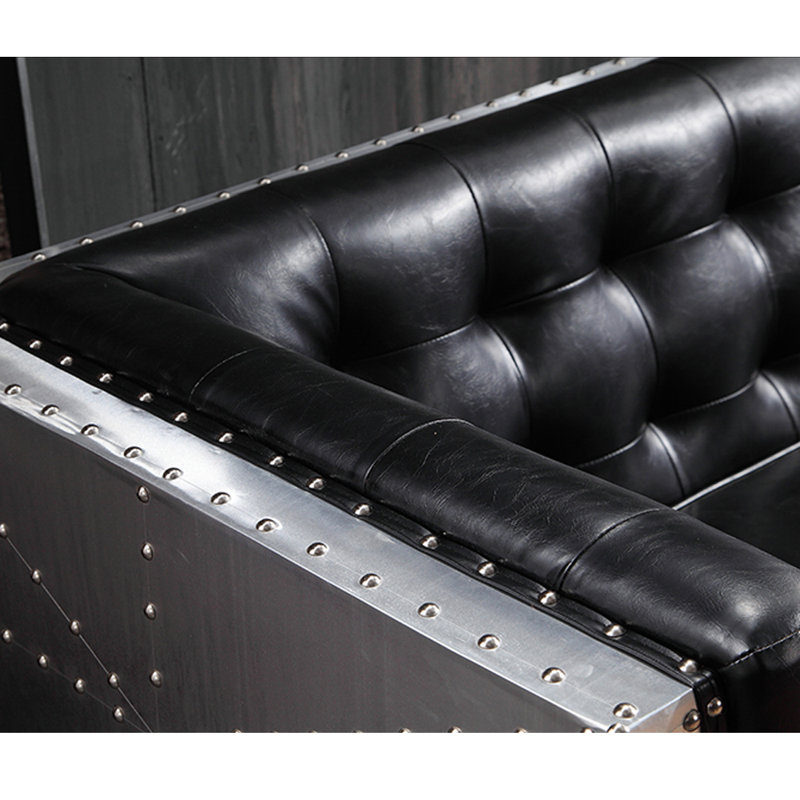 Reld Faux Leather Sofa, 28.35" H x 62.2" W x 31.5" D