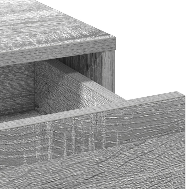 Set Of 3 Engineered Wood Standard, Grey Sonoma