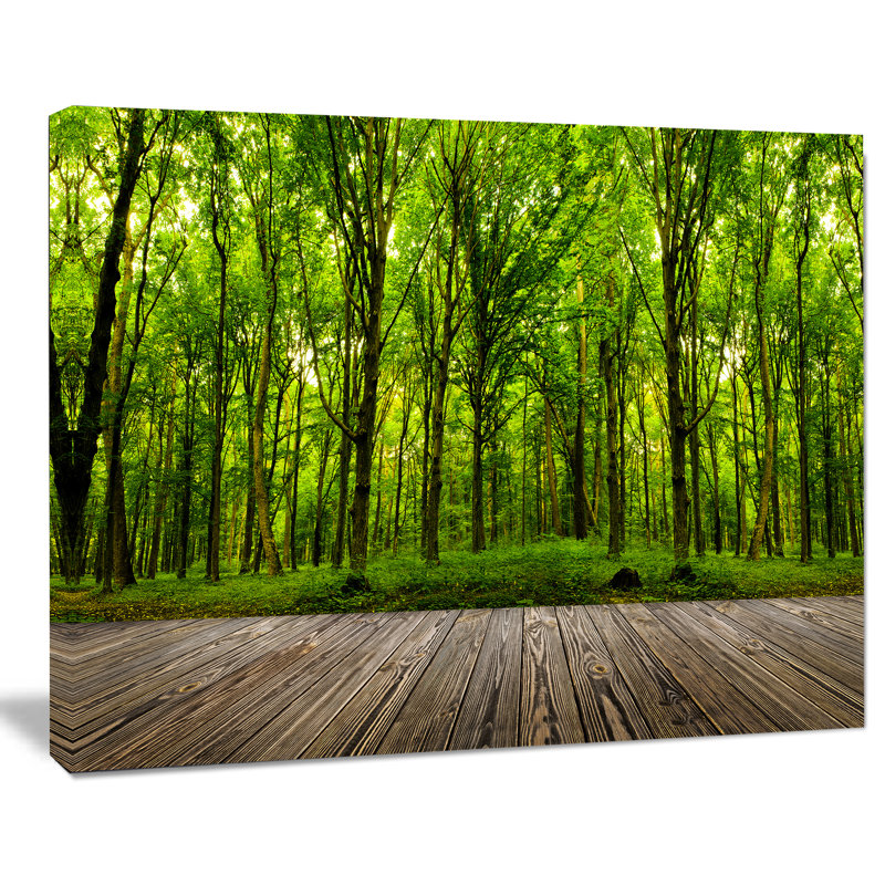 «Room Interior in Forest Landscape Contemporary» par Designart - reproduction de photo sur toile tendue, H 30 po x l 40 po