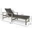Chaise longue en bois confortable et ajustable - gris et fabrication en métal