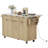 Fluted Kitchen Island With Storage, Drop Leaf, Power Outlet, And Faux Marble Top For Modern Kitchens And Dining Rooms-1640303630