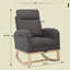 Fauteuil à bascule rembourré d'appoint avec poche latérale