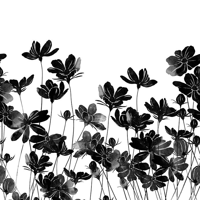 Ozbourn Floral Wallpaper, 250 x 250cm