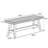 Contemporary Style 1Pc Dining Bench Grey Color Wooden Seat Dining Room Bench