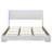 Strick & Bolton White High Gloss Panel Eastern Bed with LED Lights-1690865245