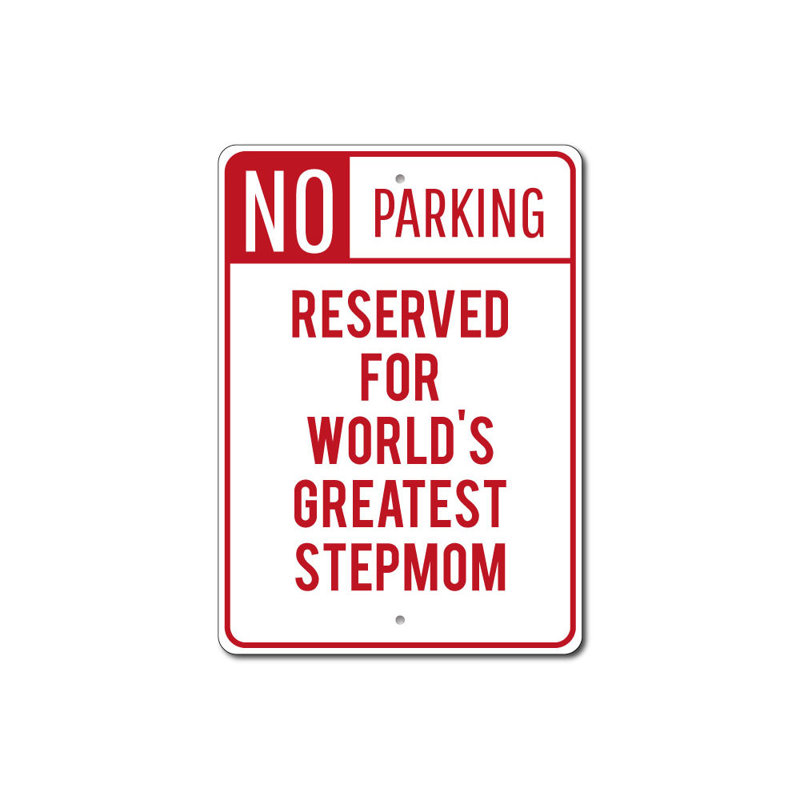 Plaque en aluminium pour la belle-mère, H 14 po x l 10 po x P 0,04 po