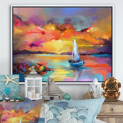 " Sunset Painting With Colourful Reflections II "