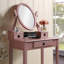 Ensemble coiffeuse et tabouret de maquillage Landisburg-488950445