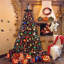 Arbre de Noël noir épinette éclairé facile à installer-830510862