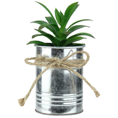 6" Green Tropical Artificial Mini Potted Plant