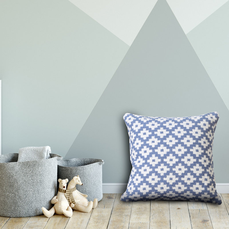 Ensemble de 4 coussins décoratifs en mélange de coton rayé noir / blanc