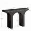 Console 47 po moderne noire pour vestibule et derrière avec base arquée, table de couloir étroite durable et élégante
