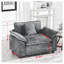 Module de canapé simple en chenille noire, siège sans accoudoirs de conception américaine moderne pour configurations modulaires-1498325570