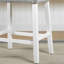 2 tabourets à hauteur de comptoir en velours, sièges de selle gris, blanc délavé, 2 pièces en bois d'hévéa massif avec