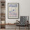 «Blue Food Wine Kitchen», impression sur toile encadrée pour chambre principale