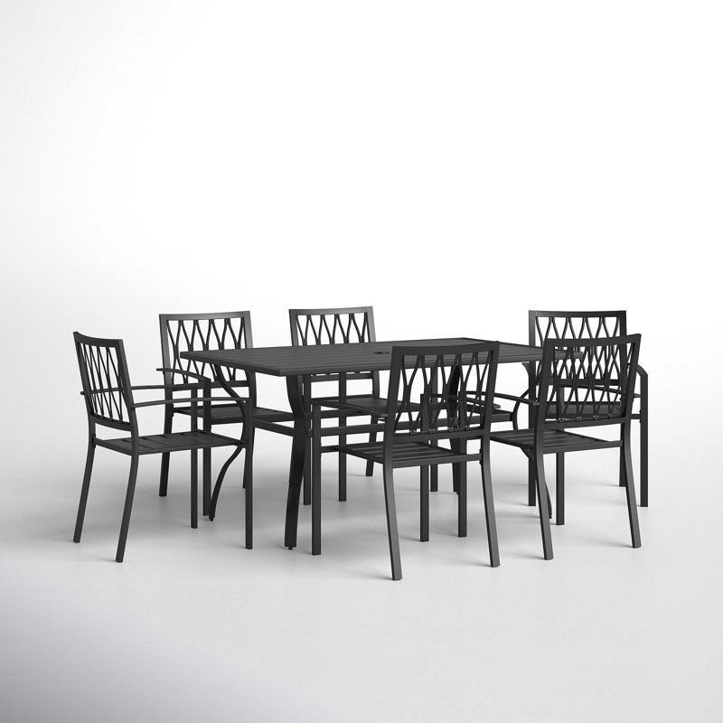 Idith 60.6" L Rectangular Dining Set , 6