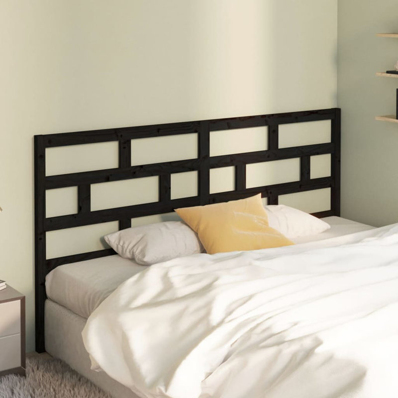 Macintyre Solid Wood Headboard, Light Brown, 100cm H x 206cm W x 4cm D