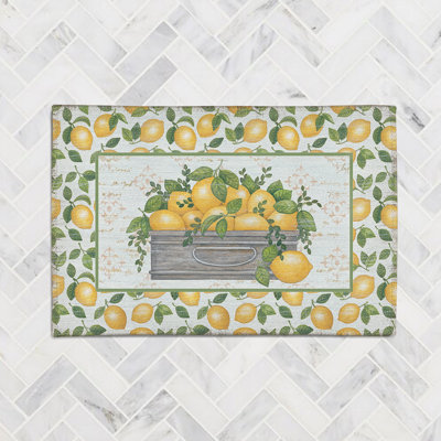 Sicilian Lemon Femminello Chenille Indoor Rug