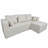 Modular Linen Sectional Sofa No Assembly, All Foam Construction, Right Facing-819108177