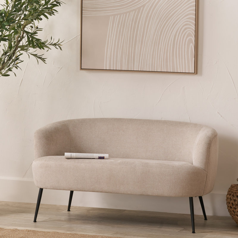 Stockville 2 Seater Chenille Sofa, Beige Chenille