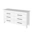 Ensemble de chambre à coucher, armoire et commode 2 pièces White