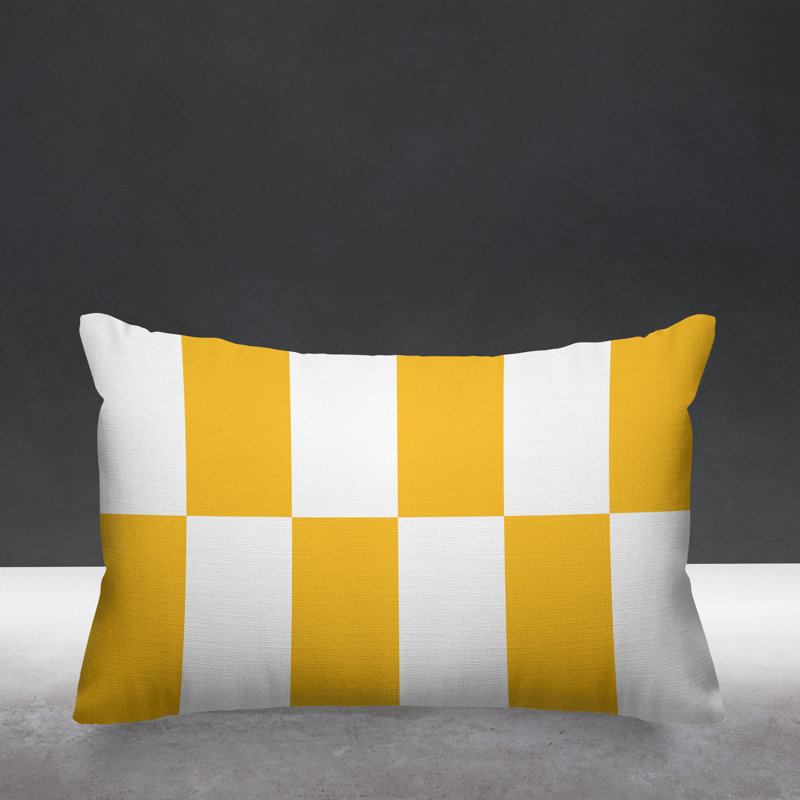 Coussin Luella, Jaune, 14 po x 20 po, Rectangulaire