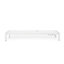Chaise longue en filet respirant avec sièges réglables en aluminium et blanc - structure stable blanche