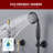 SUMERAIN Brushed Nickel Wall Mounted Bathtub Faucet, 4 Hole Tub Filler with Handheld Shower, 8 Inches Center High Flow-113468793