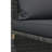 23.6" Wide Square Patio Sofa with Cushions