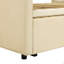 Lit de jour simple tapissier avec couchette escamotable, beige-1600034399
