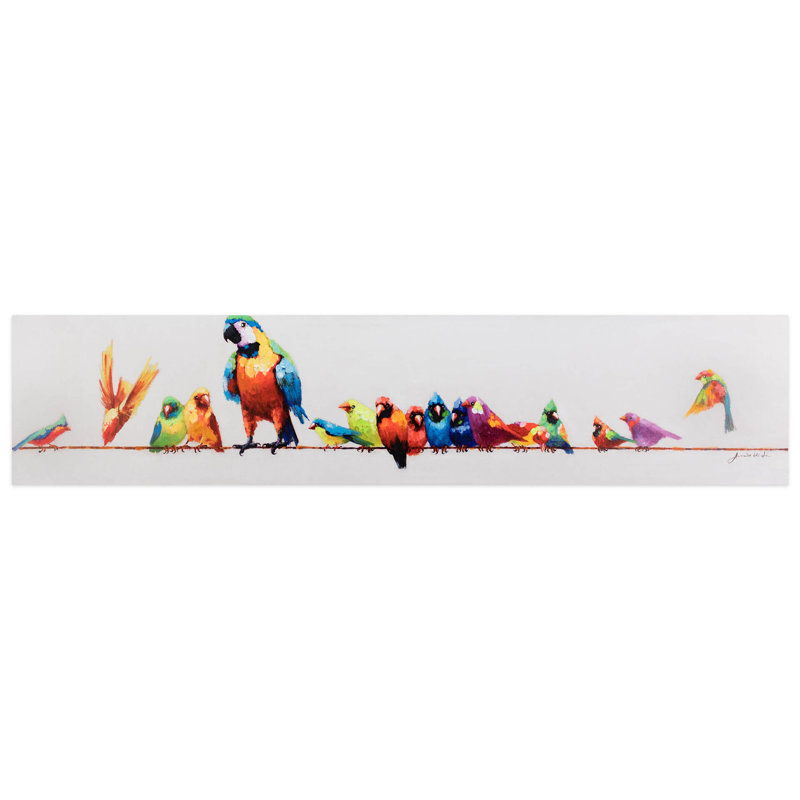 Acrylic Painting Birds Of Paradise