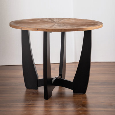 Vintage Style Round Dining Table with Scattering Pattern Splicing Table Top