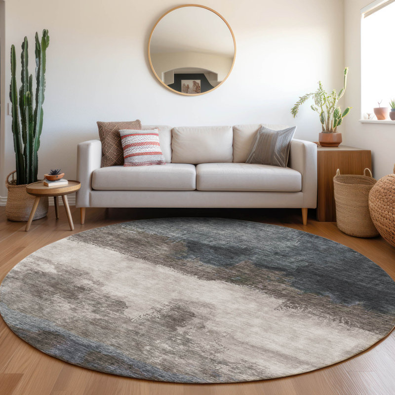 Chayil Outdoor Doormat, Round 8'