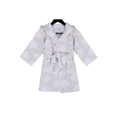 Cotton Above Knee Bathrobe with Pockets and Hood