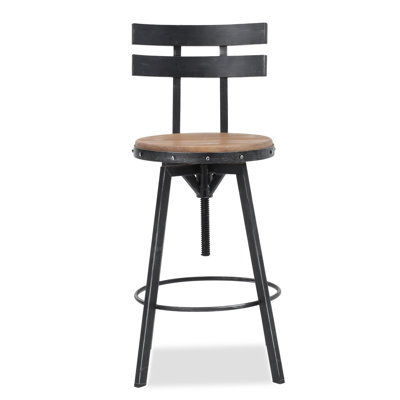 Keyosha Swivel  Adjustable Height Bar Stool