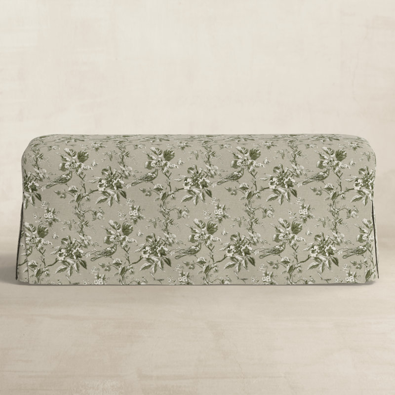 Upholstered Dining Bench,  Olive Floral