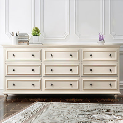 White Solid Wood Accent Cabinet