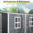 4X8ft Outdoor Storage Shed With Floor Resin Shed With Two-Window, Waterproof ,Lockable Doors For Patio,Yard,Lawn-125097053-125097049