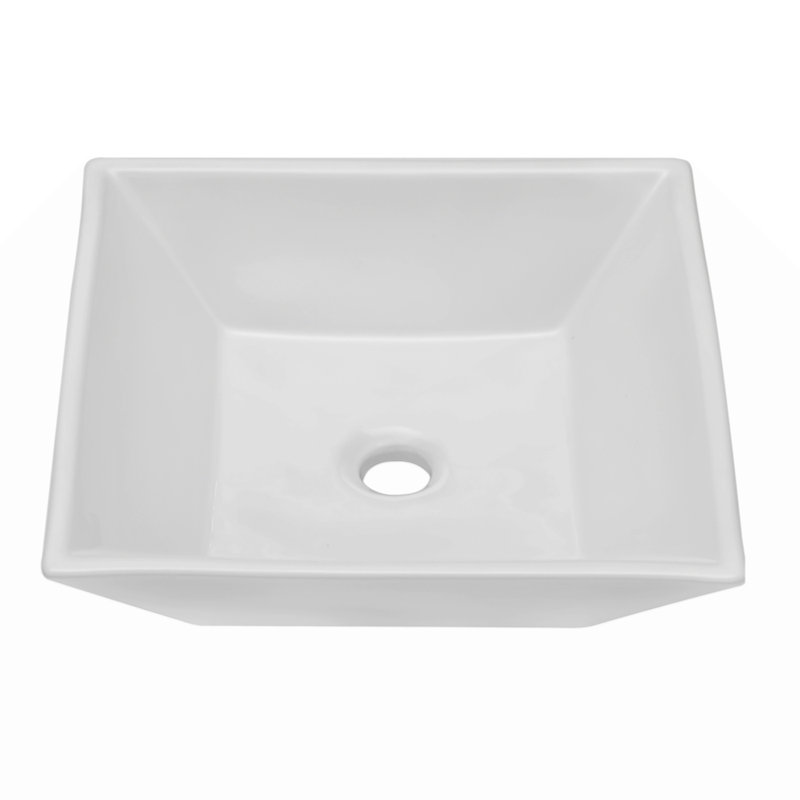 16X16   Ceramic Square Vessel Bathroom Sink
