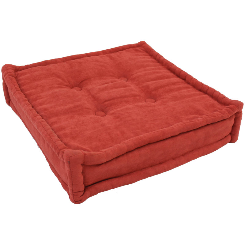  Square Microsuede Pillow Cover & Insert, Cardinal Red