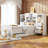 Twin Size Storage Platform Bed Captain Bed- 18 Storage Compartments - Solid Pine Wood - 400LB Capacity-2028251634