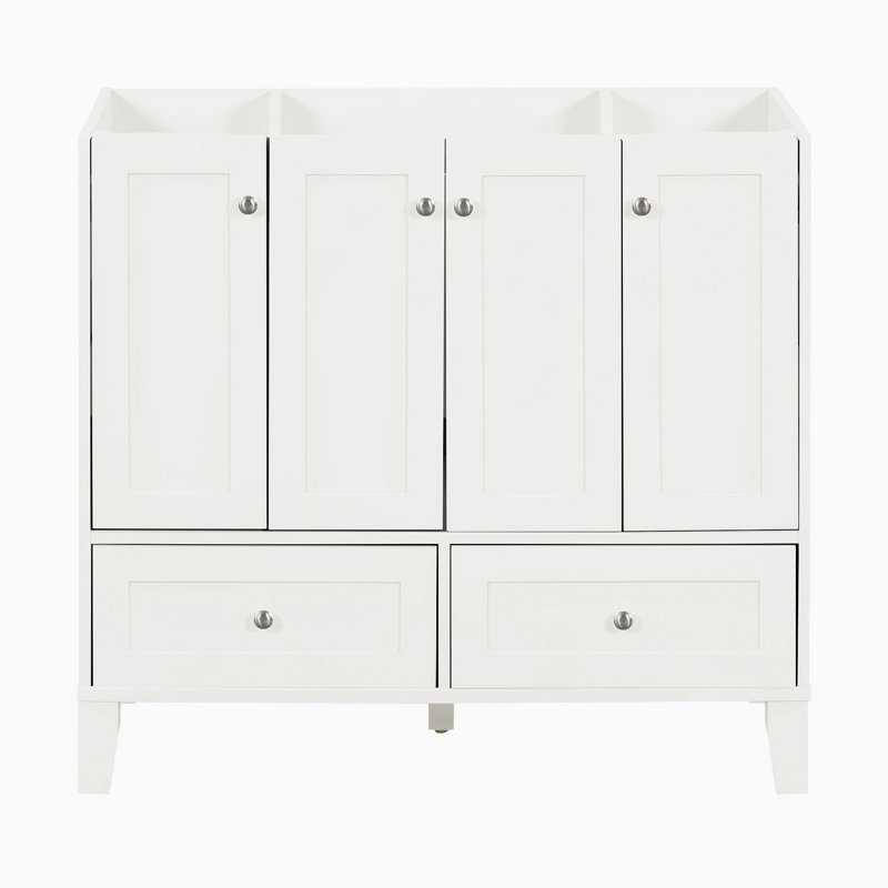Base de meuble-lavabo simple 35,51 po seulement, Blanc