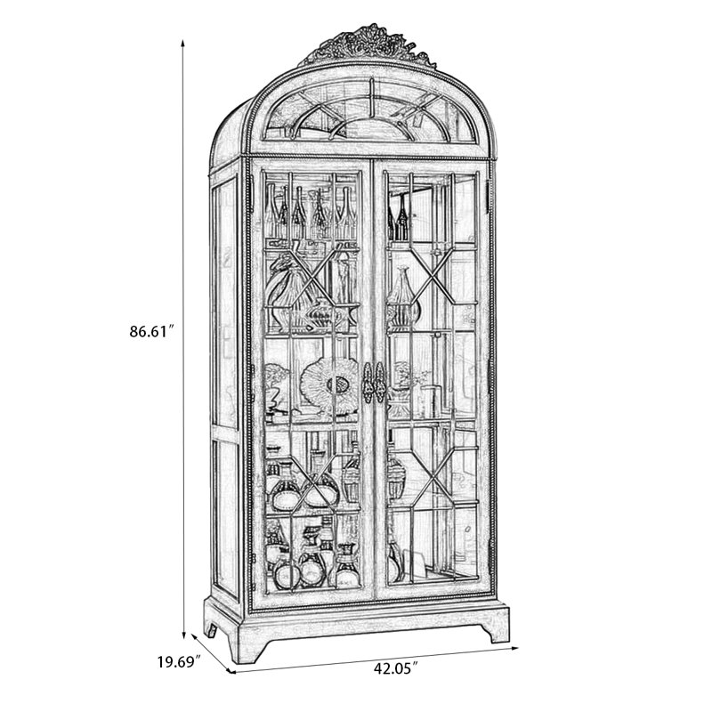 Vitrines en bois massif noisette + verre