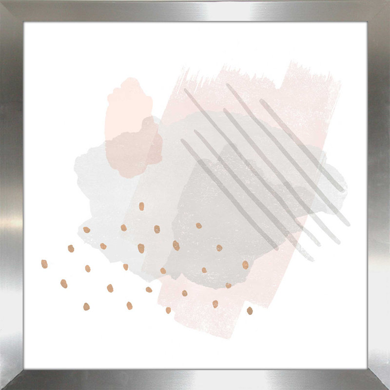 «Lovely Blush I», reproduction de peinture à l'aquarelle, H 21,5 po x l 21,5 po x P 0,75 po, Encadrement argenté