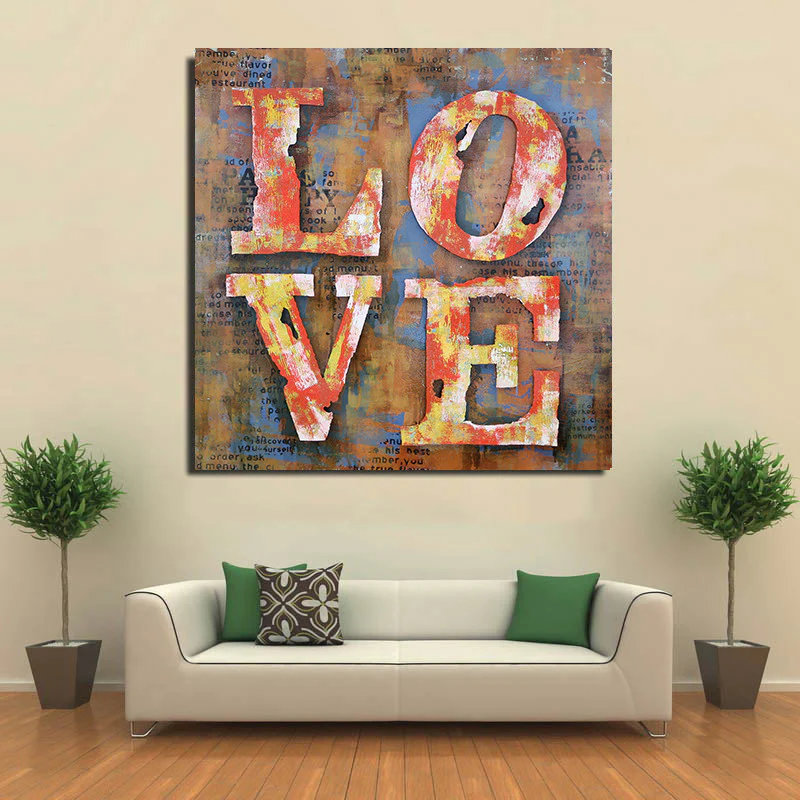Sculpture contemporaine, toile faite à la main, peinture acrylique, cadeau de la Saint-Valentin