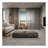 Charcoal Finish Solid Wood Low Profile Rough Coffee Table